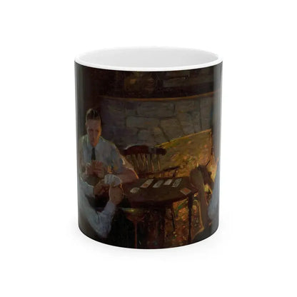 Card Players - White Coffee Mug 11oz - Go Mug Yourself