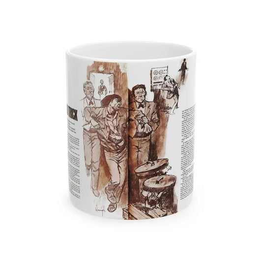 Card Trick, Man magazine, October 1971 - White Coffee Mug 11oz - Go Mug Yourself