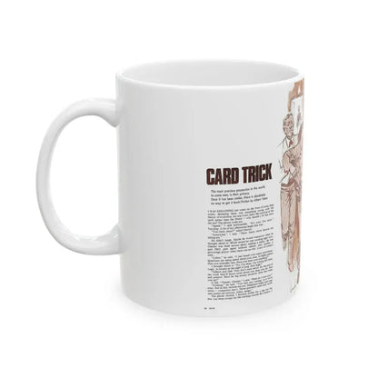 Card Trick, Man magazine, October 1971 - White Coffee Mug - Go Mug Yourself
