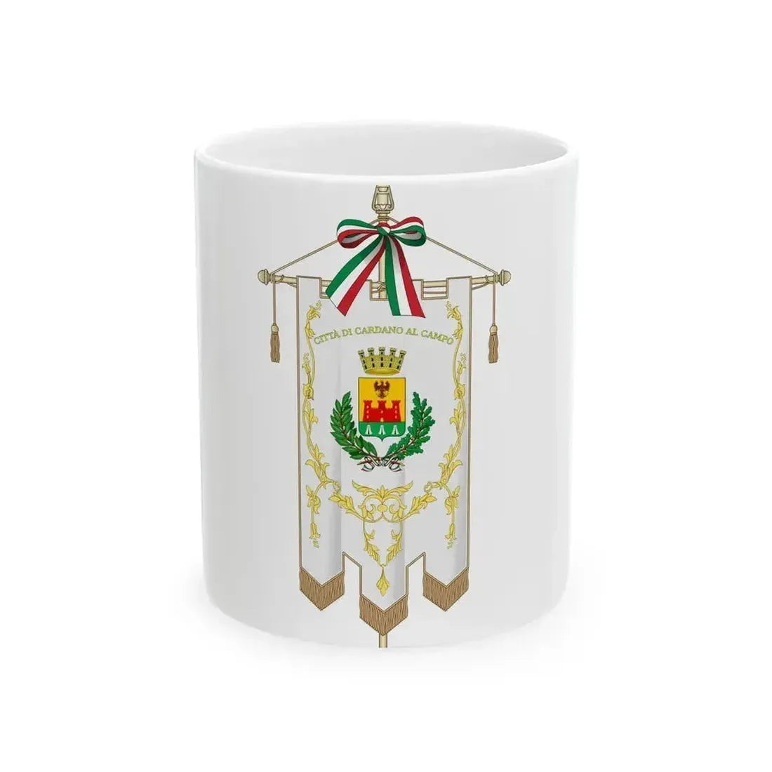 Cardano al Campo-Gonfalone (Italy) White Coffee Mug 11oz - Go Mug Yourself