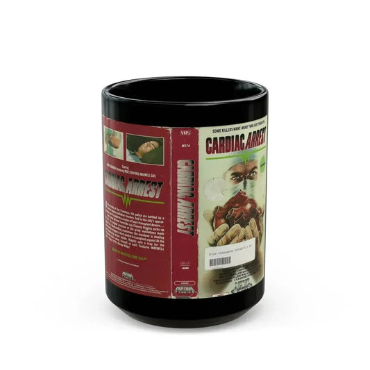 CARDIAC ARREST (VHS COVER) - Black Coffee Mug 15oz - Go Mug Yourself