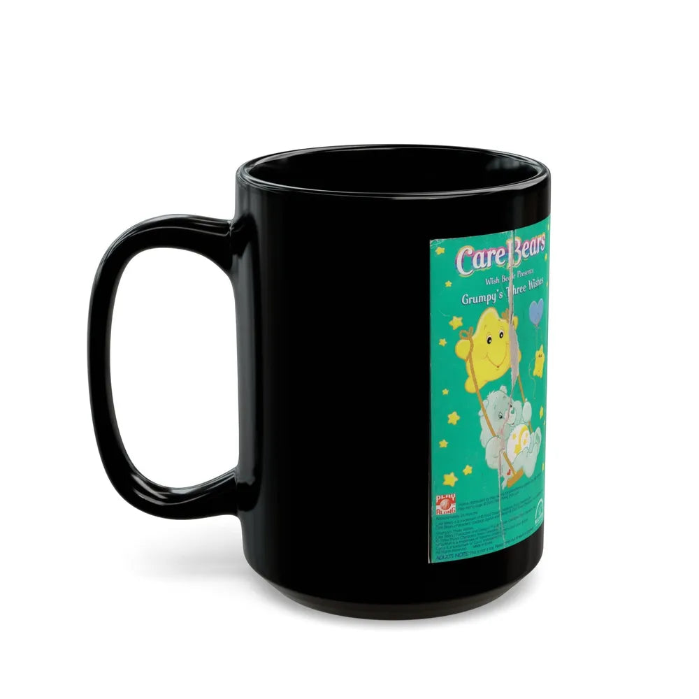 CARE BEARS GRUMPYS THREE WISHES (VHS COVER) - Black Coffee Mug-Go Mug Yourself