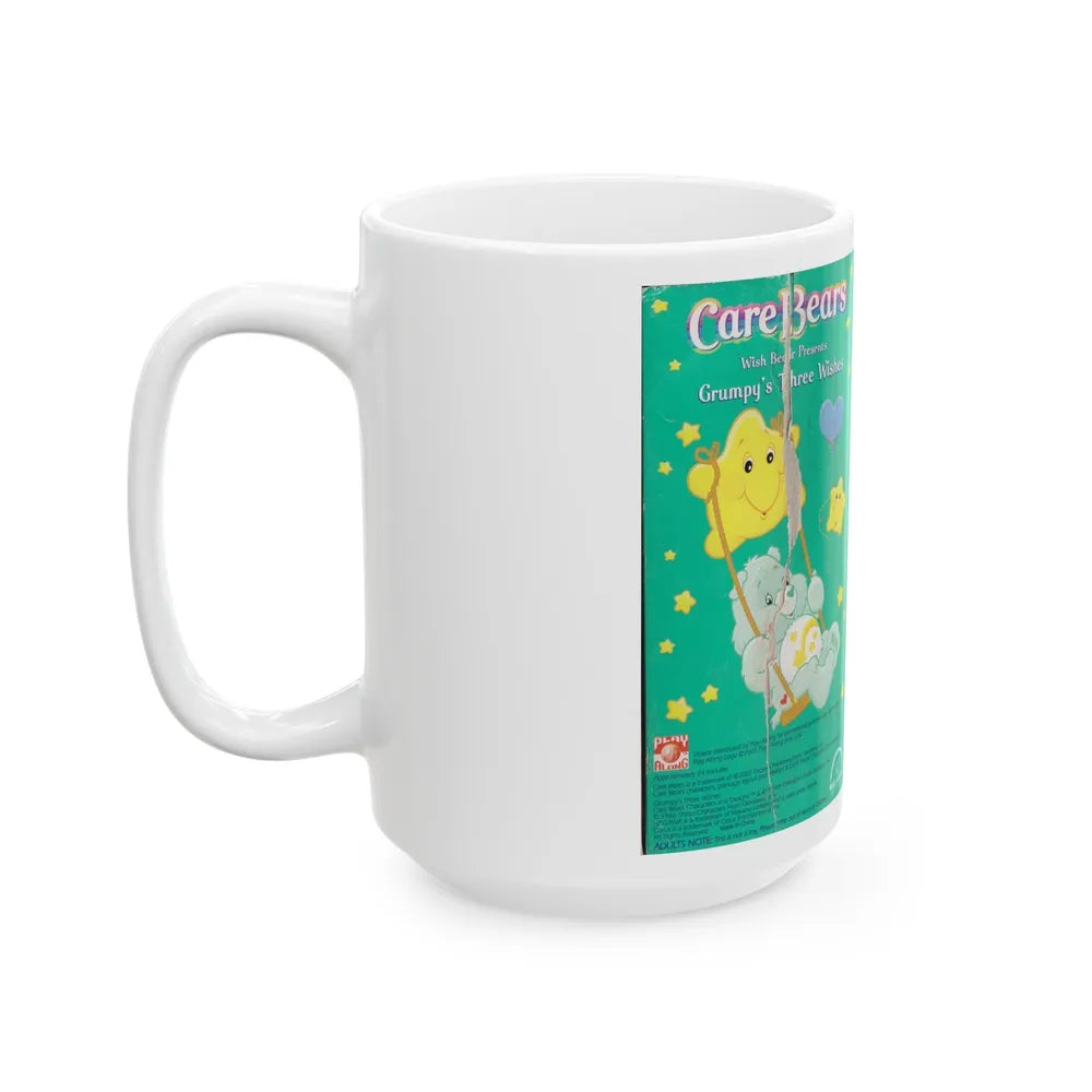 CARE BEARS GRUMPYS THREE WISHES (VHS COVER) - White Coffee Mug-Go Mug Yourself