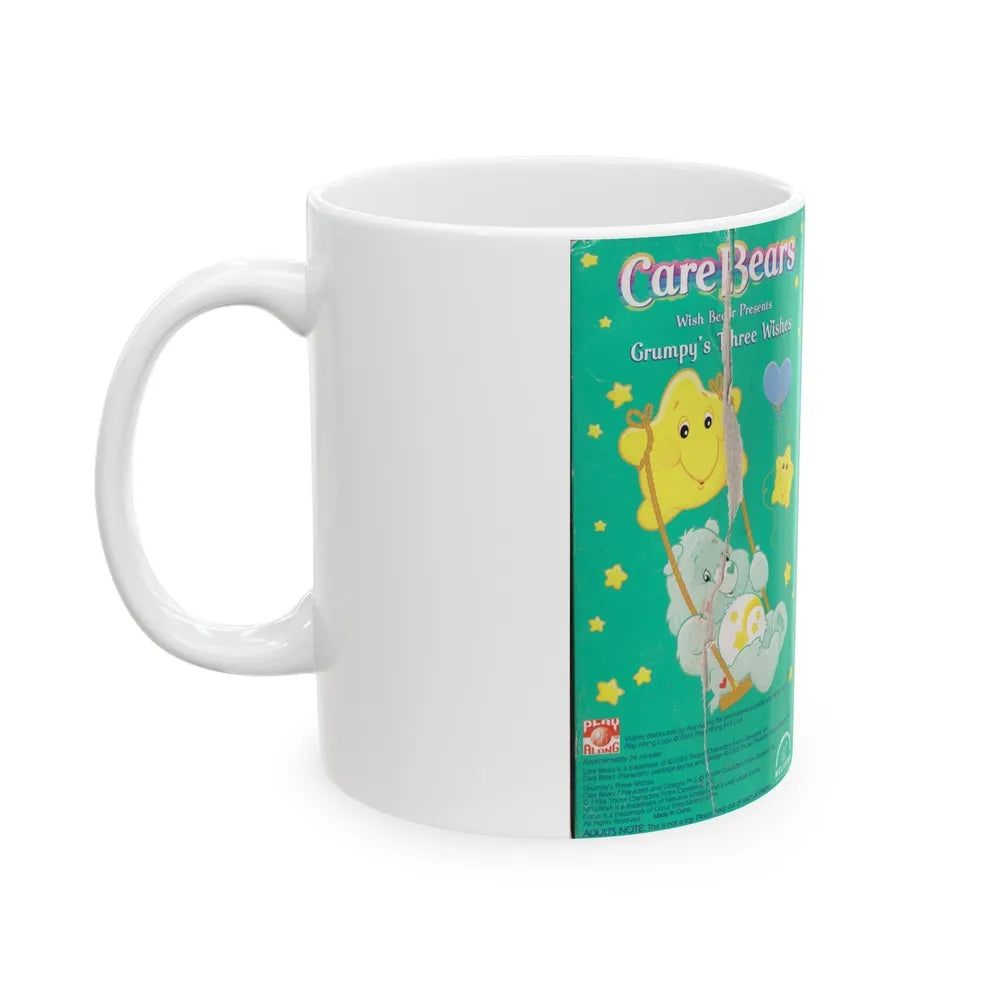 CARE BEARS GRUMPYS THREE WISHES (VHS COVER) - White Coffee Mug-Go Mug Yourself