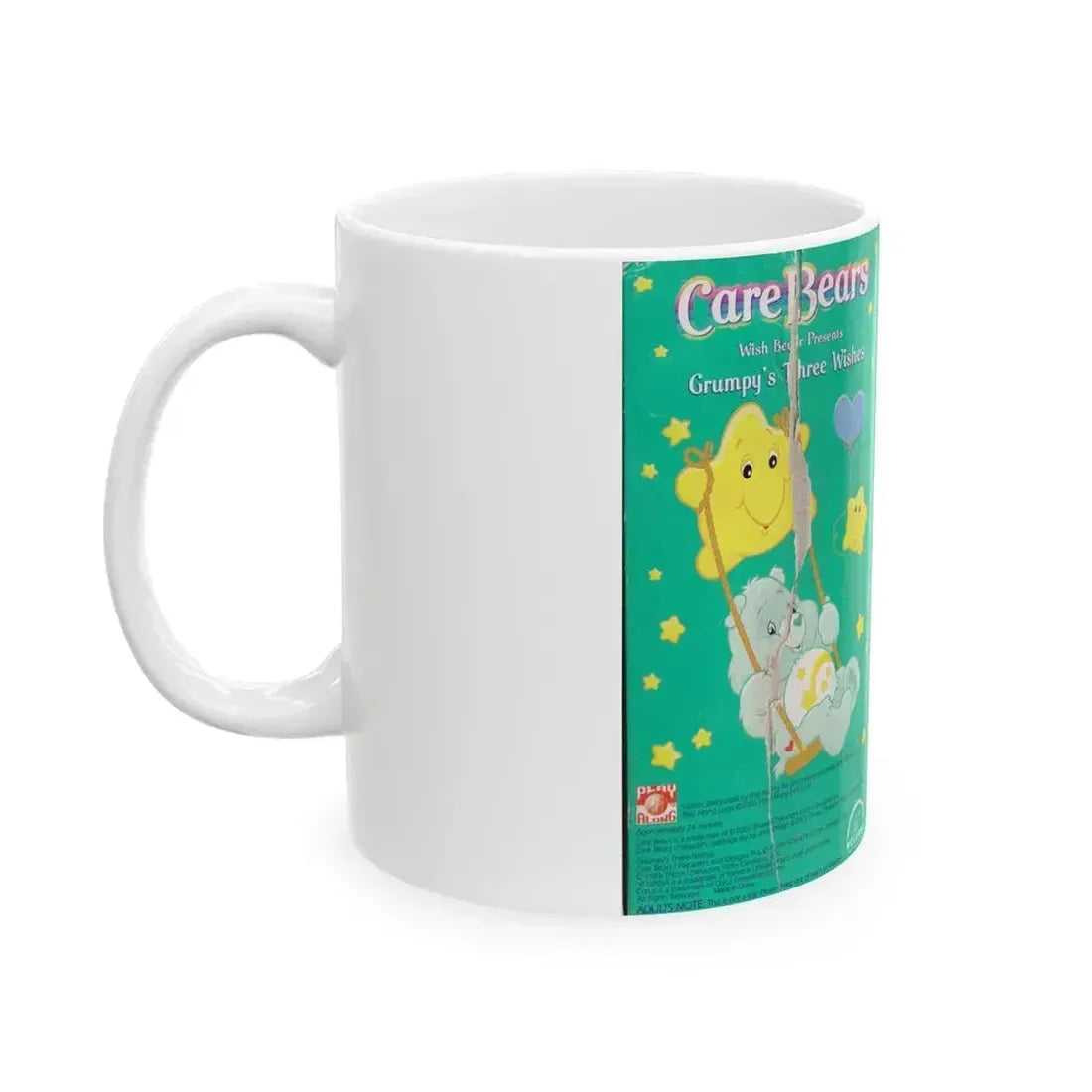 CARE BEARS GRUMPYS THREE WISHES (VHS COVER) - White Coffee Mug - Go Mug Yourself