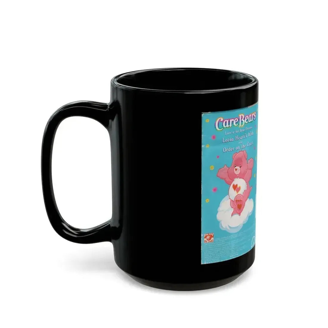 CARE BEARS LOTSA HEARTS WISH (VHS COVER) - Black Coffee Mug - Go Mug Yourself