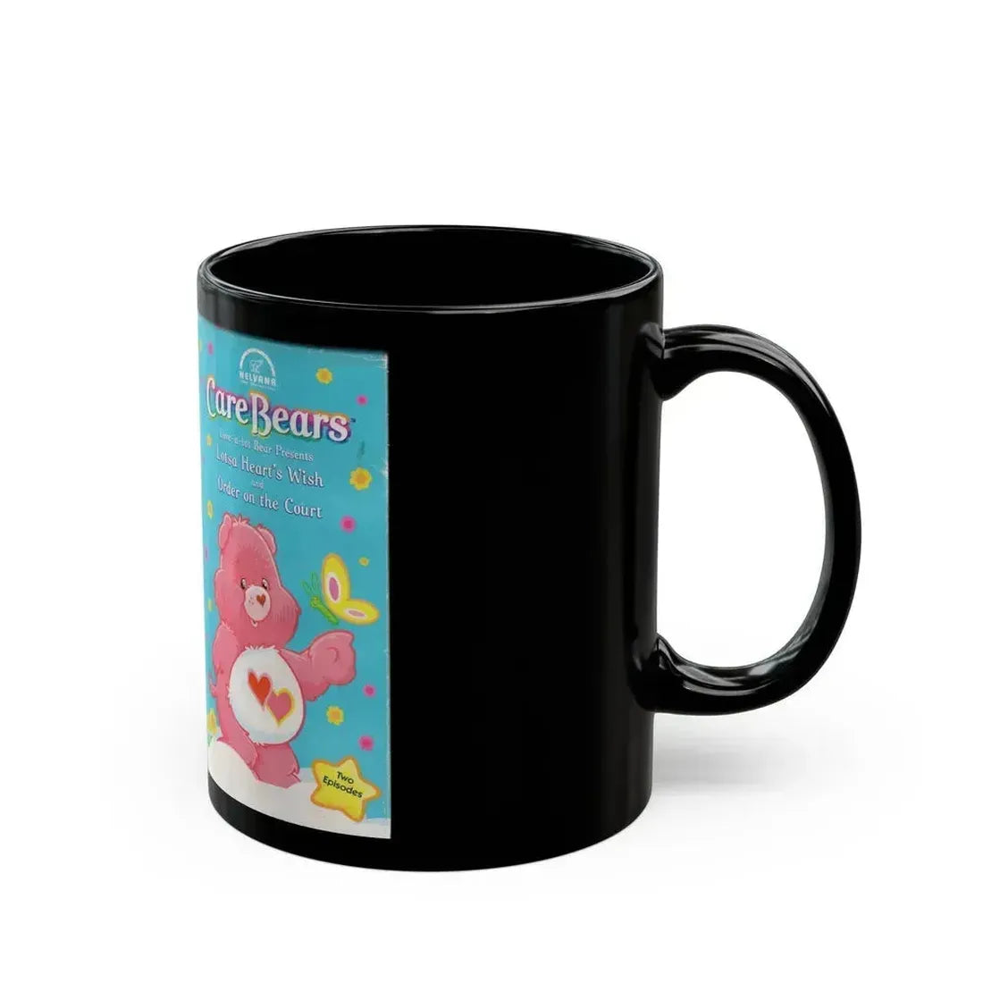 CARE BEARS LOTSA HEARTS WISH (VHS COVER) - Black Coffee Mug - Go Mug Yourself
