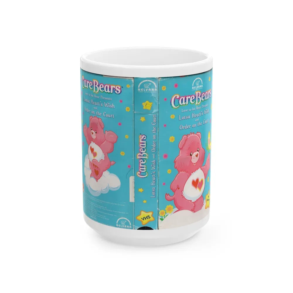 CARE BEARS LOTSA HEARTS WISH (VHS COVER) - White Coffee Mug-15oz-Go Mug Yourself