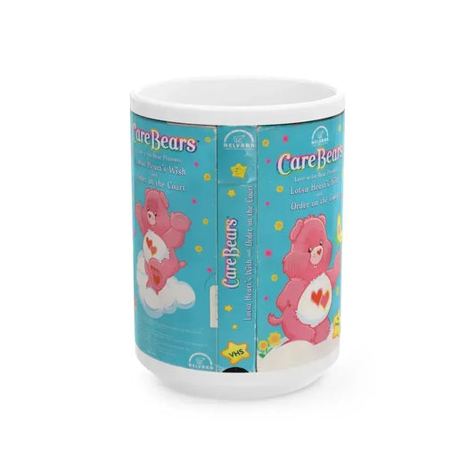 CARE BEARS LOTSA HEARTS WISH (VHS COVER) - White Coffee Mug 15oz - Go Mug Yourself