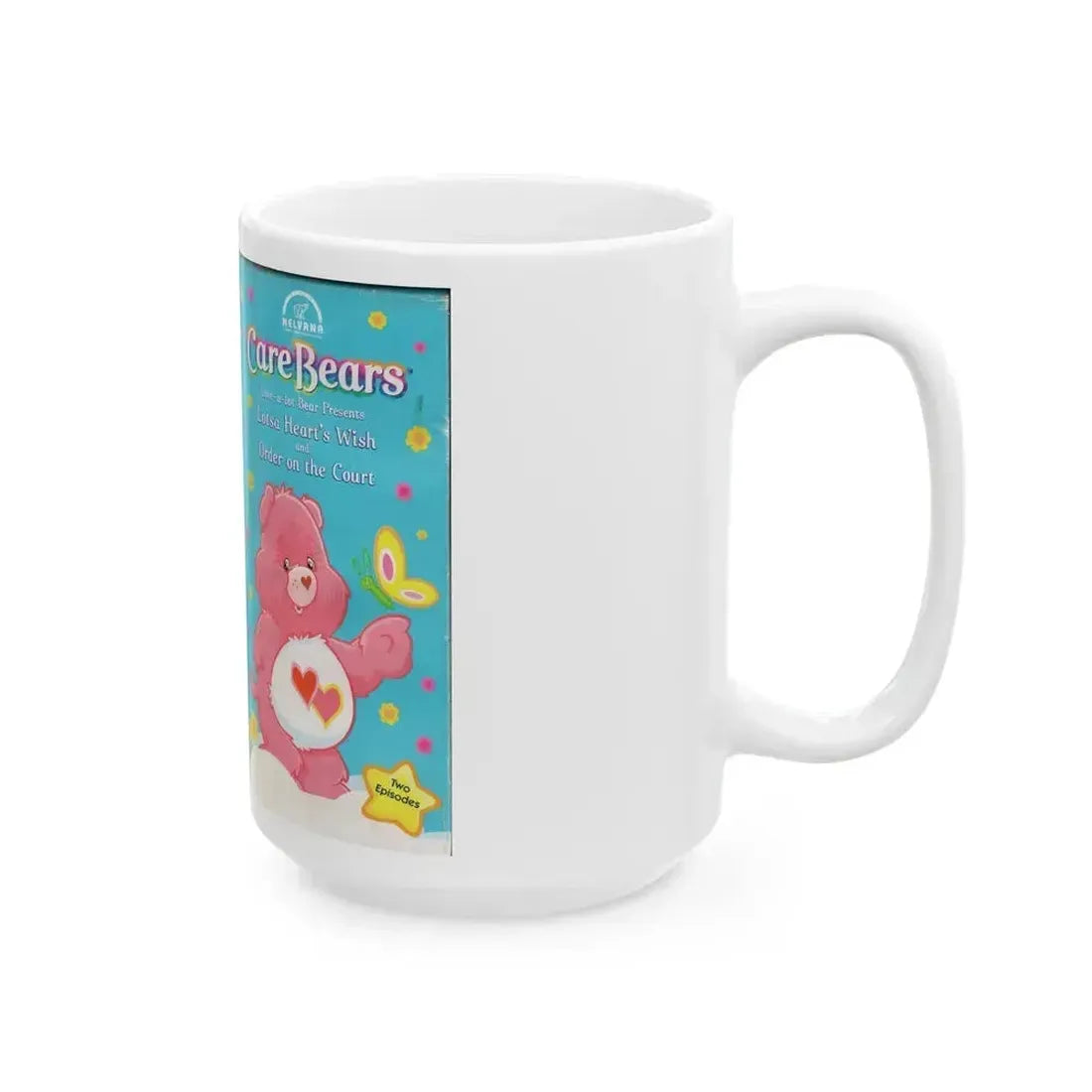 CARE BEARS LOTSA HEARTS WISH (VHS COVER) - White Coffee Mug - Go Mug Yourself