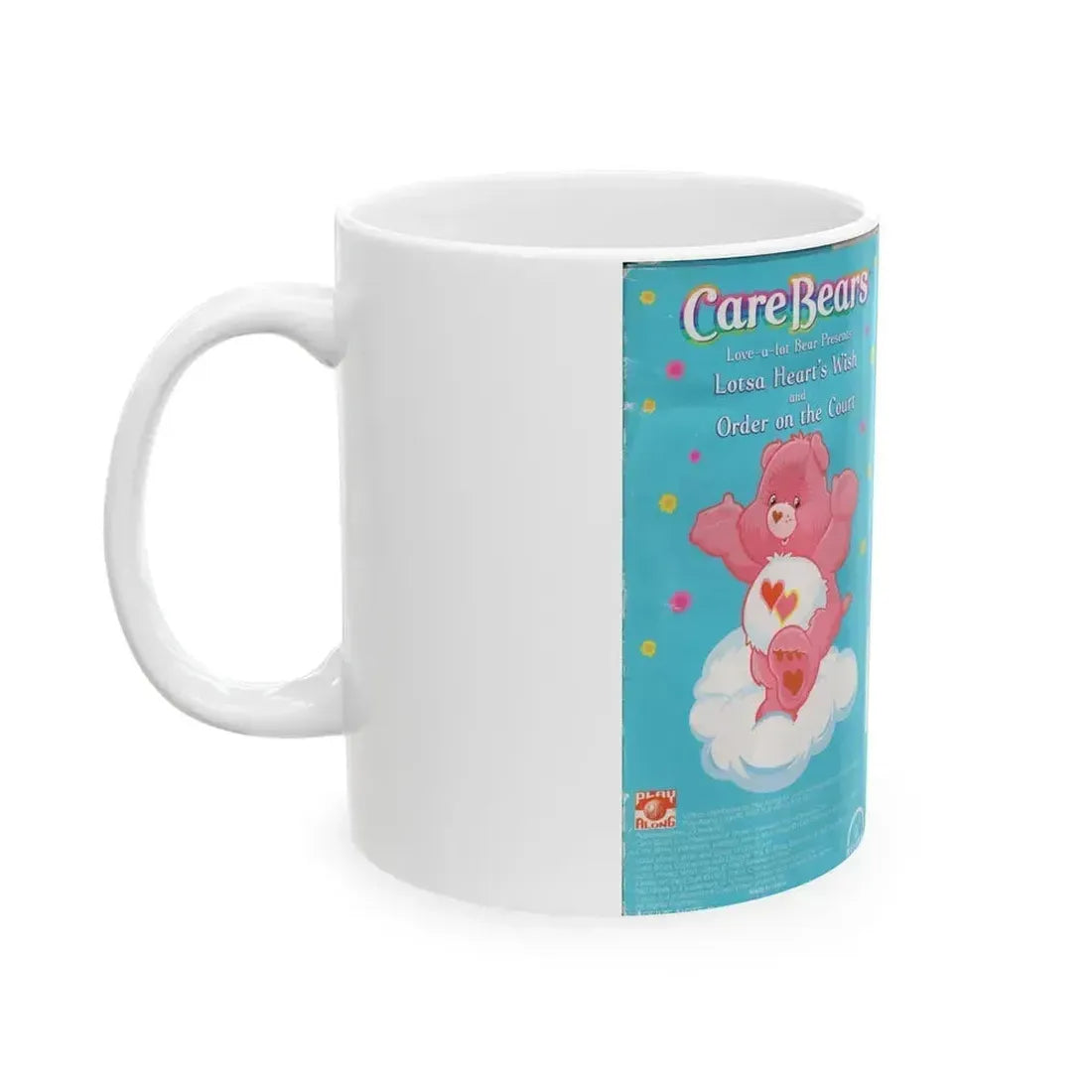 CARE BEARS LOTSA HEARTS WISH (VHS COVER) - White Coffee Mug - Go Mug Yourself