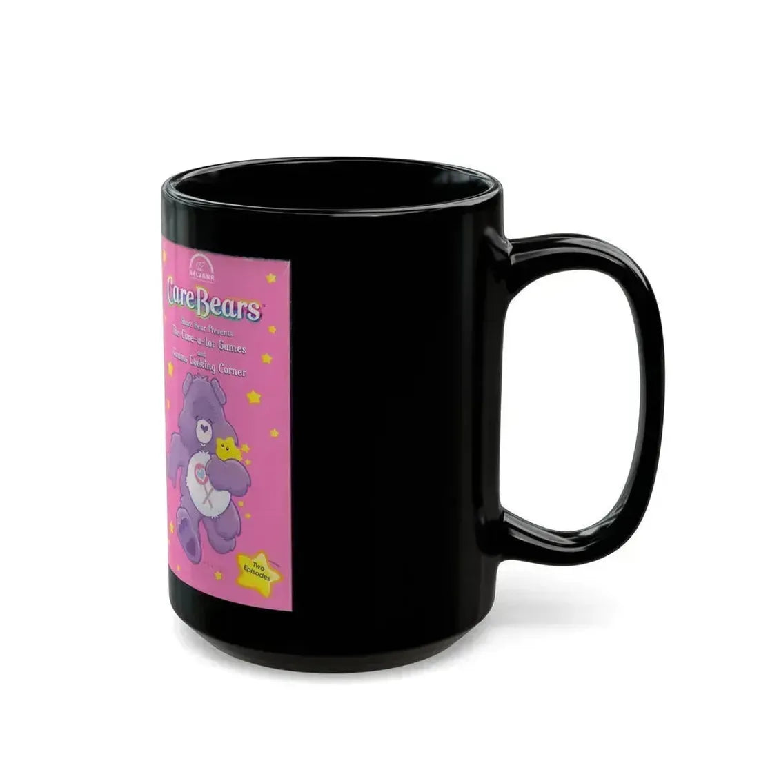 CAREBEARS THE CARE A LOT GAMES (VHS COVER) - Black Coffee Mug - Go Mug Yourself