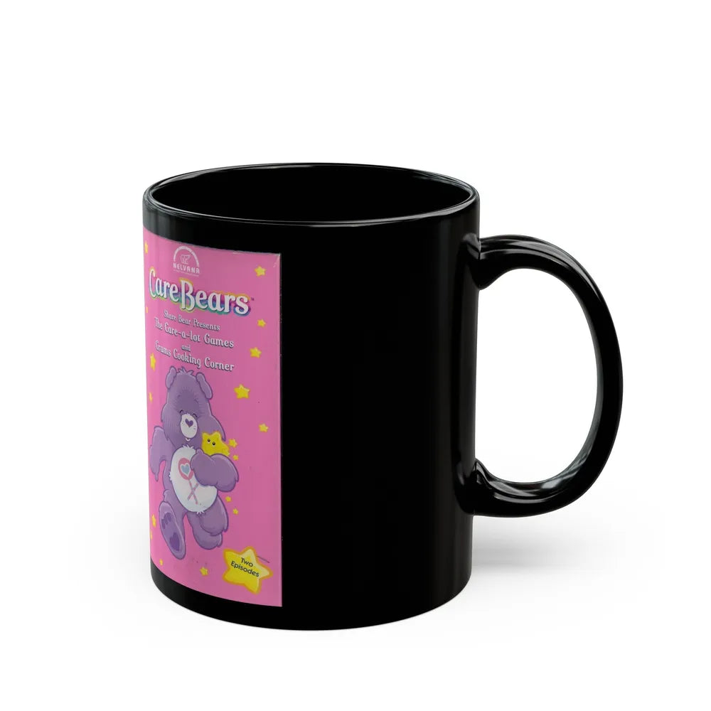 CAREBEARS THE CARE A LOT GAMES (VHS COVER) - Black Coffee Mug-Go Mug Yourself