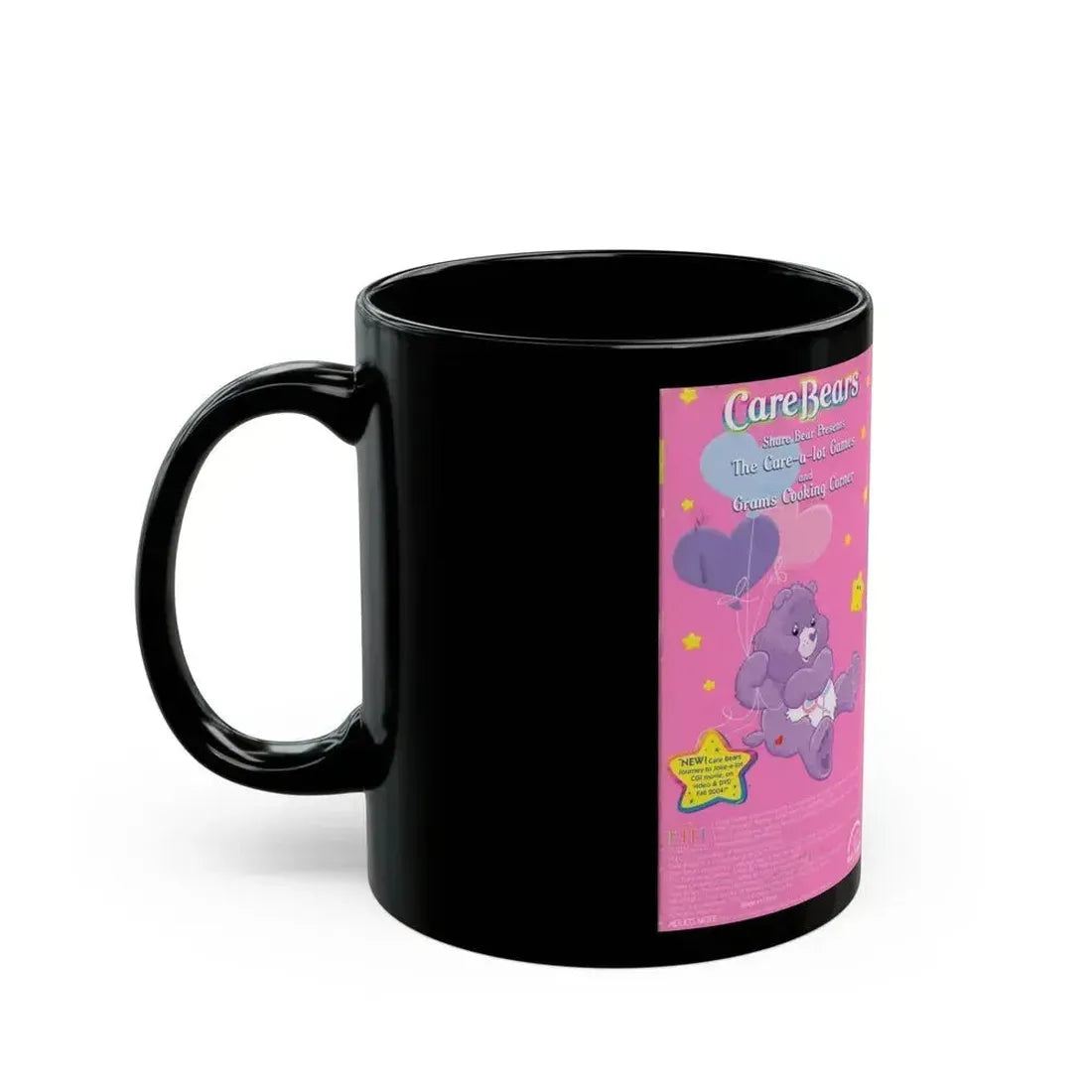 CAREBEARS THE CARE A LOT GAMES (VHS COVER) - Black Coffee Mug - Go Mug Yourself
