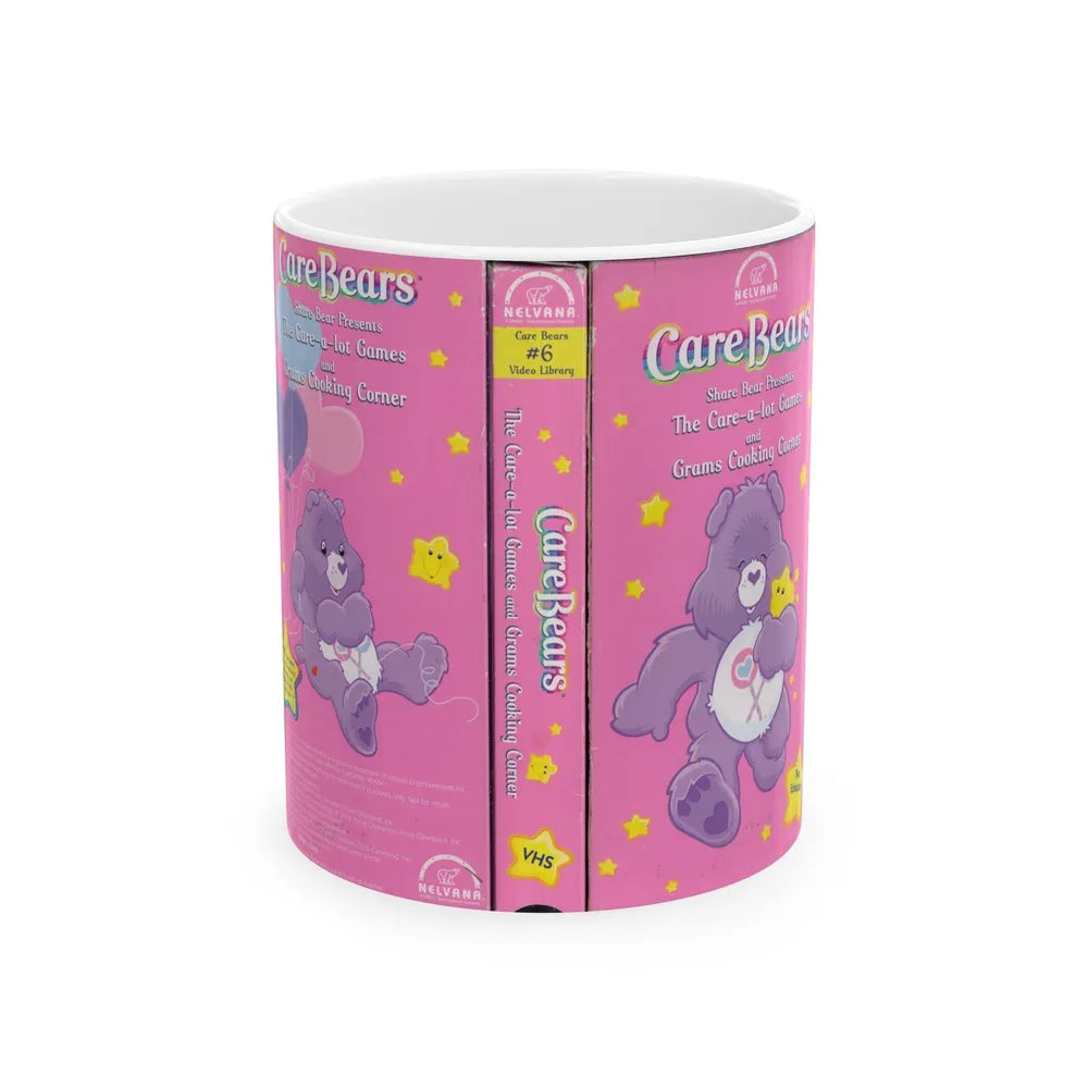 CAREBEARS THE CARE A LOT GAMES (VHS COVER) - White Coffee Mug-11oz-Go Mug Yourself