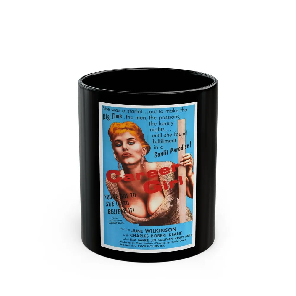 CAREER GIRL 1944 Movie Poster - Black Coffee Mug-11oz-Go Mug Yourself