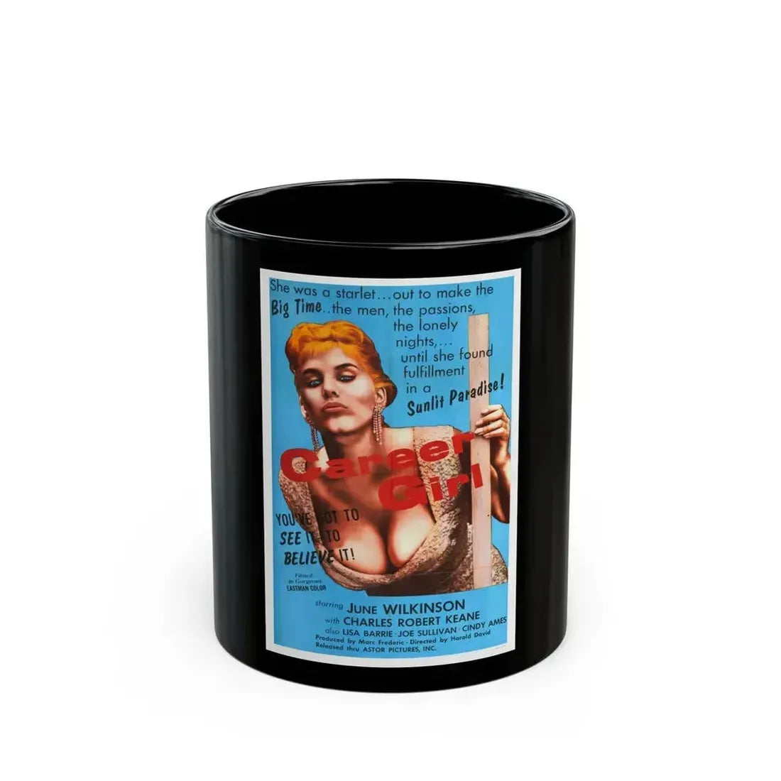 CAREER GIRL 1944 Movie Poster - Black Coffee Mug 11oz - Go Mug Yourself