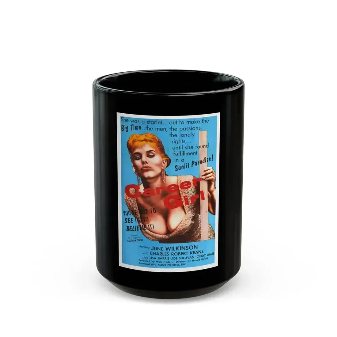 CAREER GIRL 1944 Movie Poster - Black Coffee Mug 15oz - Go Mug Yourself