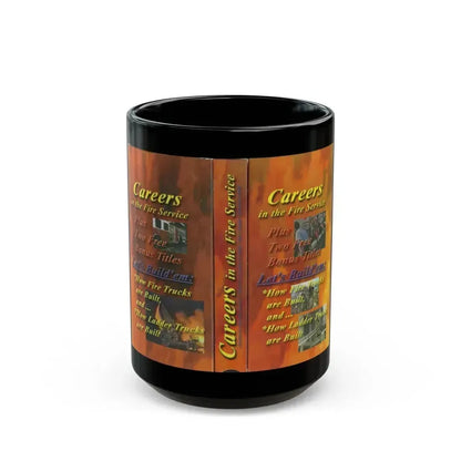 CAREERS IN THE FIRE SERVICE (VHS COVER) - Black Coffee Mug 15oz - Go Mug Yourself