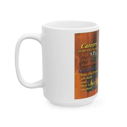 CAREERS IN THE FIRE SERVICE (VHS COVER) - White Coffee Mug - Go Mug Yourself