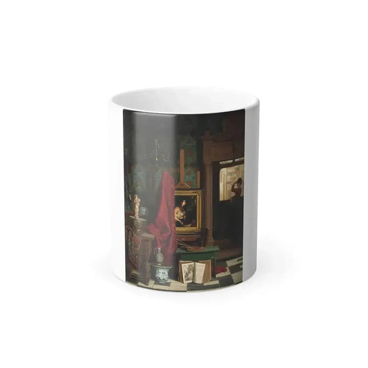 Carel Jozeph Grips (1825-1920) Waiting for a loved one - Oil on Panel 1894 - Color Changing Mug 11oz 11oz - Go Mug Yourself