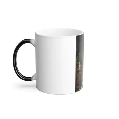 Carel Jozeph Grips (1825-1920) Waiting for a loved one - Oil on Panel 1894 - Color Changing Mug 11oz - Go Mug Yourself