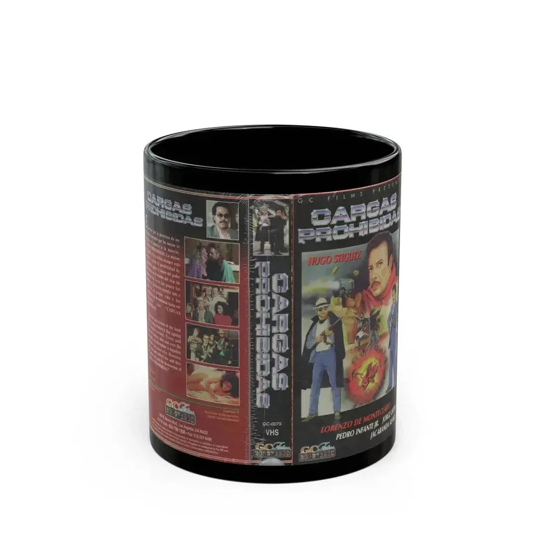 CARGAS PROHIBIDAS (VHS COVER) - Black Coffee Mug 11oz - Go Mug Yourself