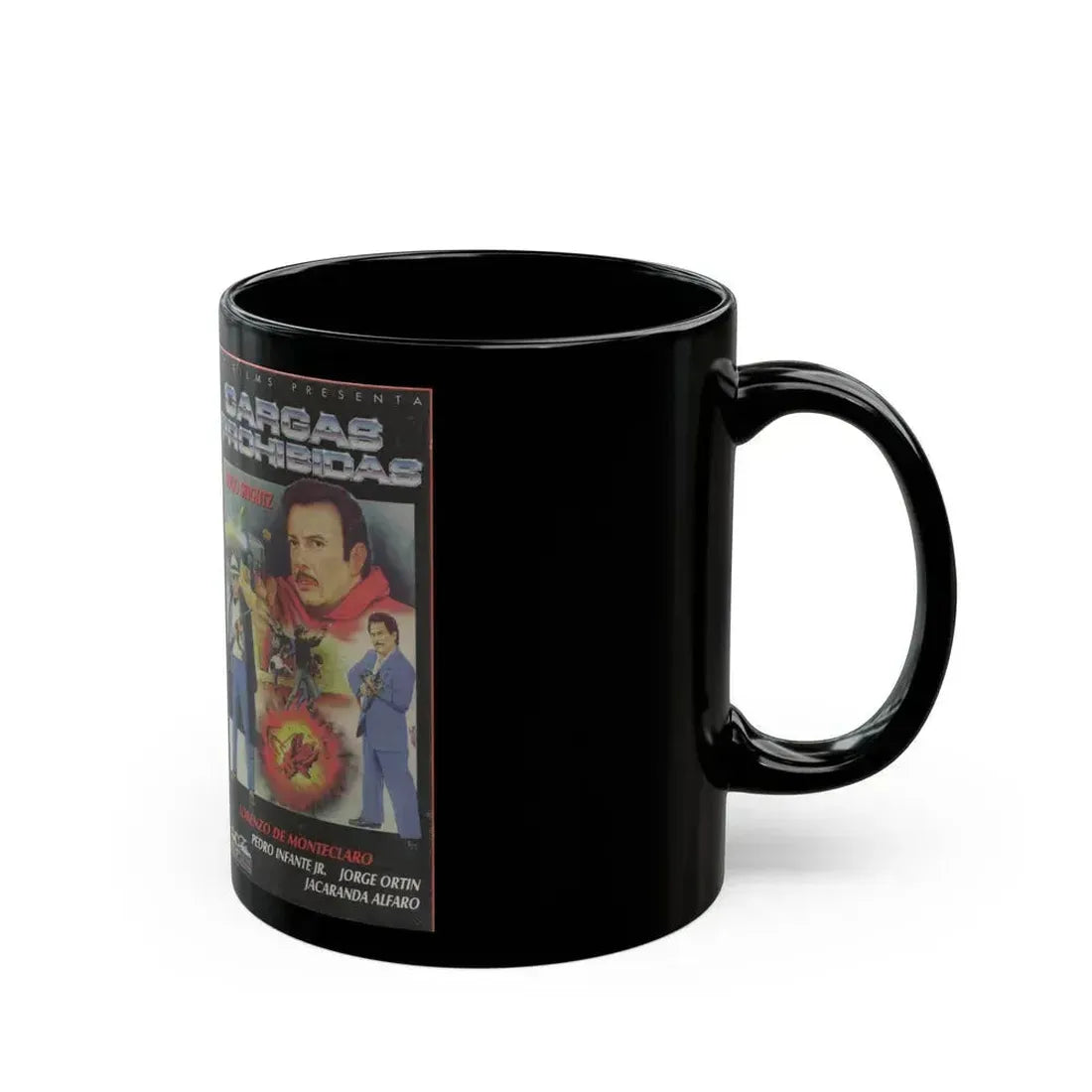 CARGAS PROHIBIDAS (VHS COVER) - Black Coffee Mug - Go Mug Yourself