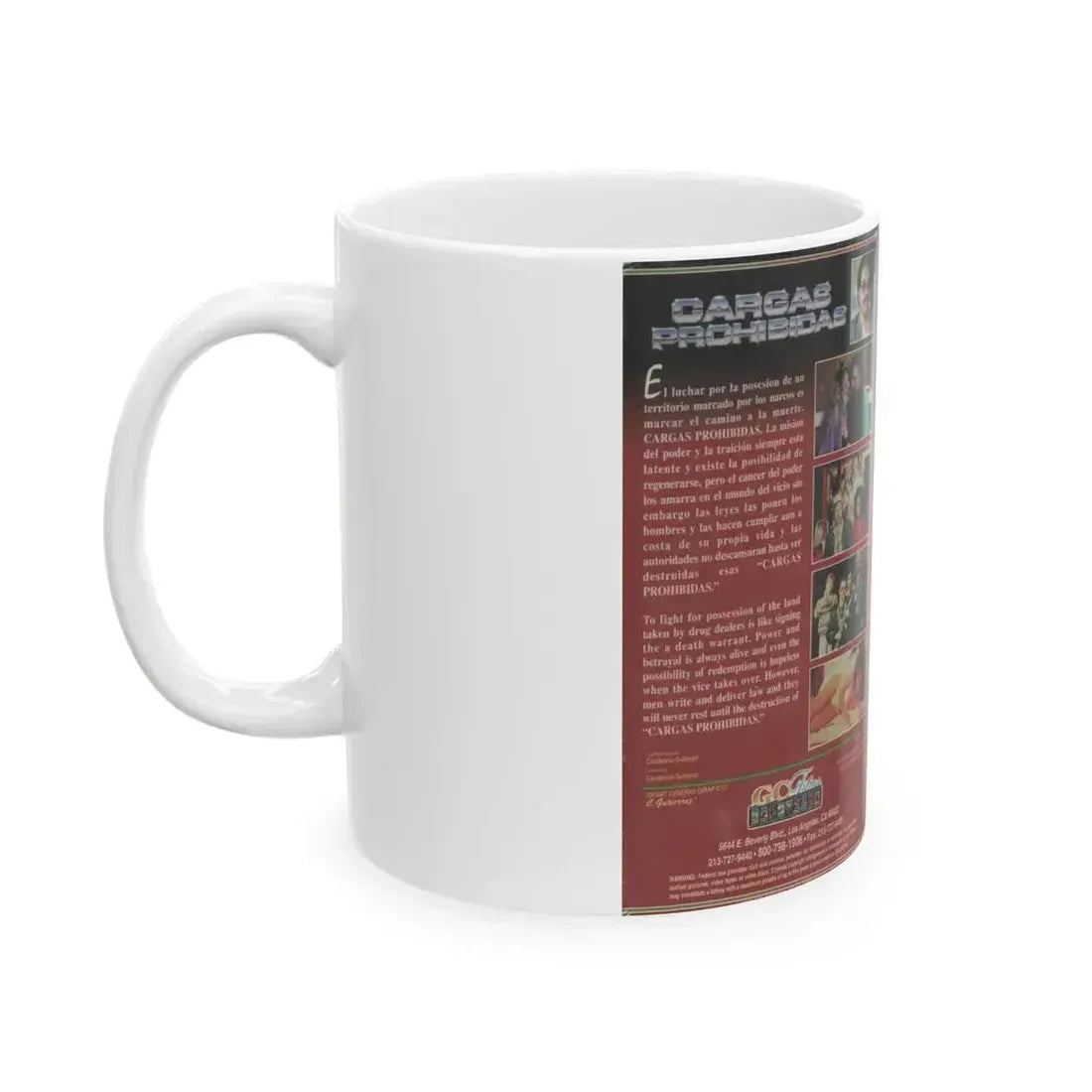 CARGAS PROHIBIDAS (VHS COVER) - White Coffee Mug - Go Mug Yourself