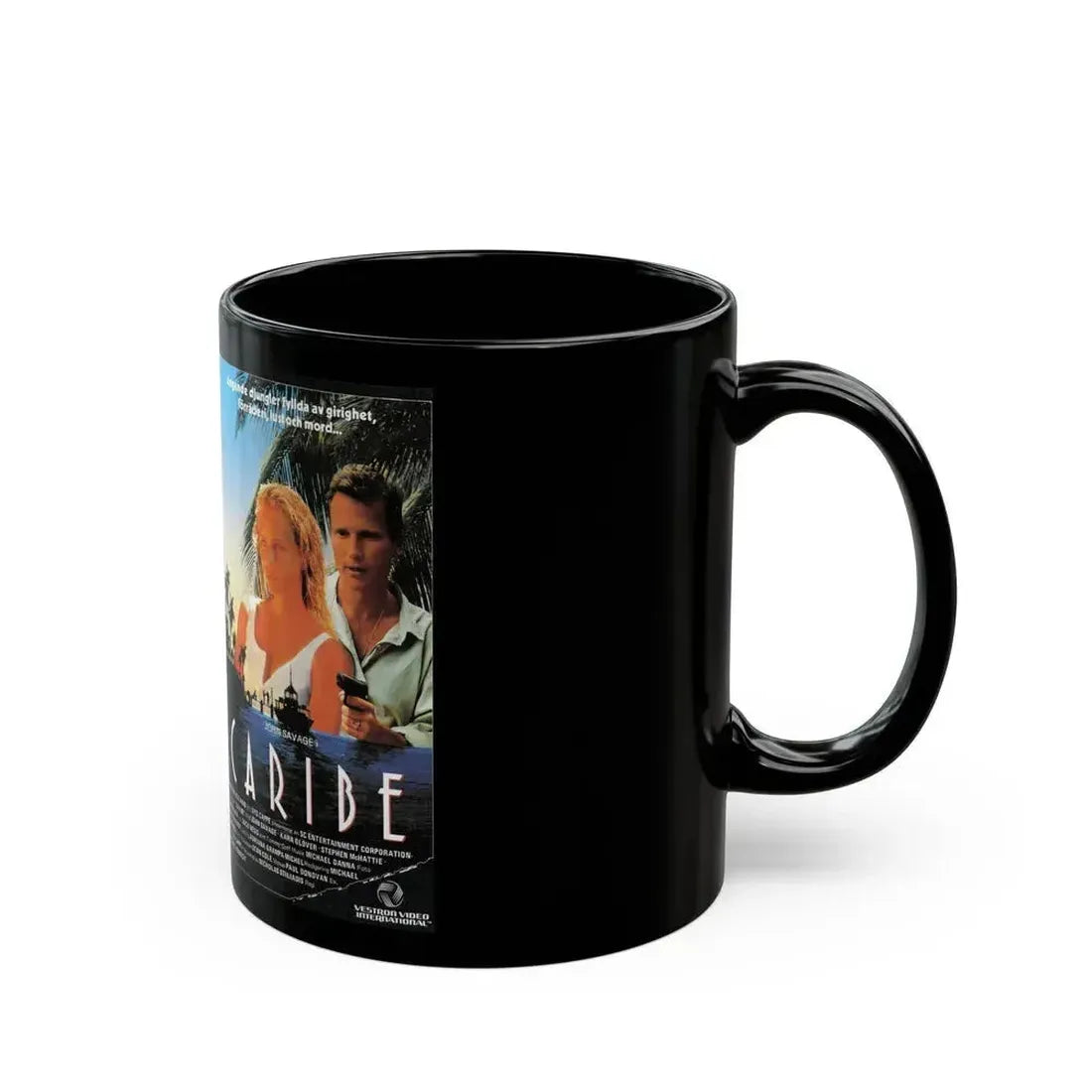 CARIBE (VHS COVER) - Black Coffee Mug - Go Mug Yourself