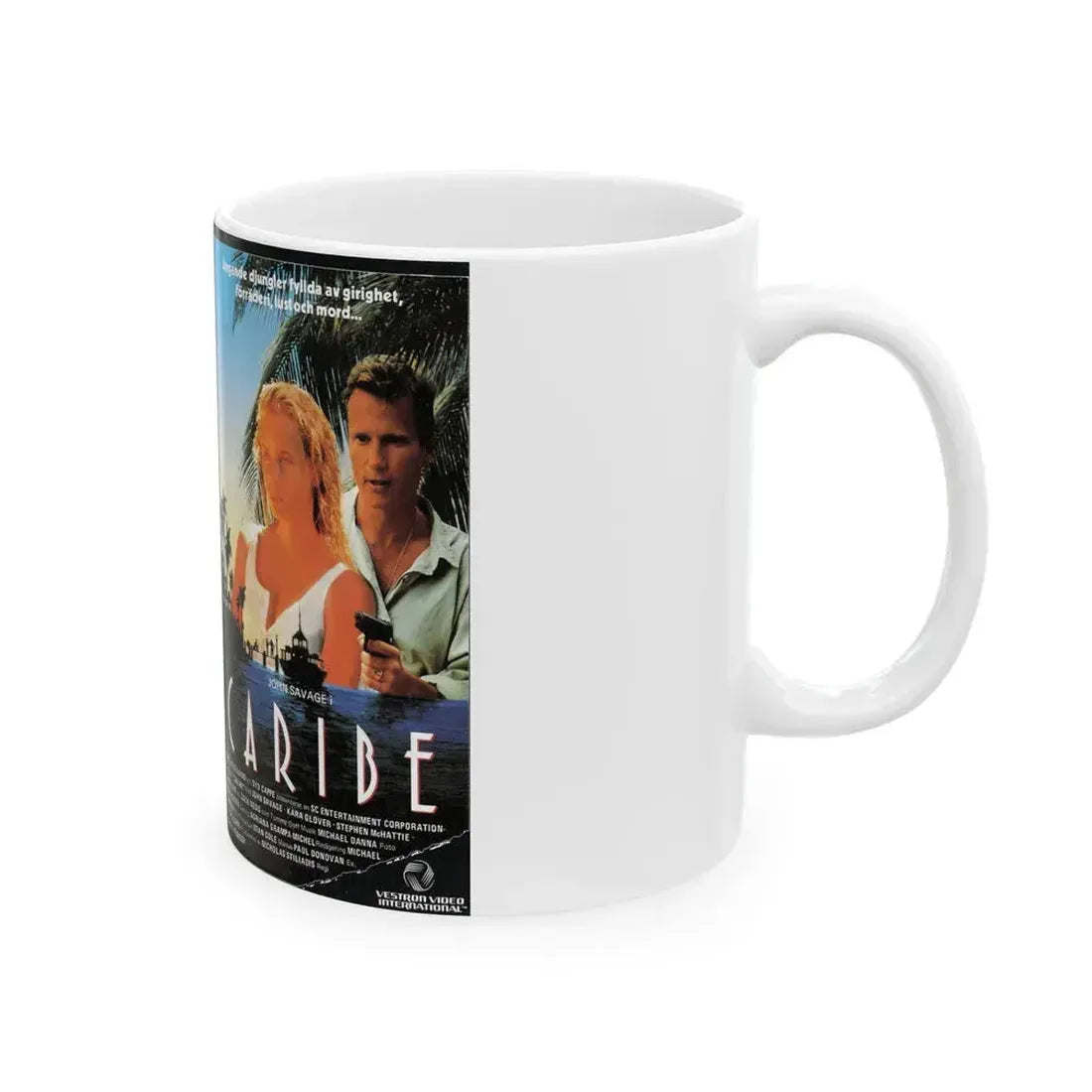 CARIBE (VHS COVER) - White Coffee Mug - Go Mug Yourself