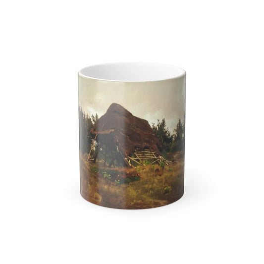 Carl Coven Schirm (1852-1928) Decayed Sheepfold- oil on canvas 1908 - Color Changing Mug 11oz-11oz-Go Mug Yourself