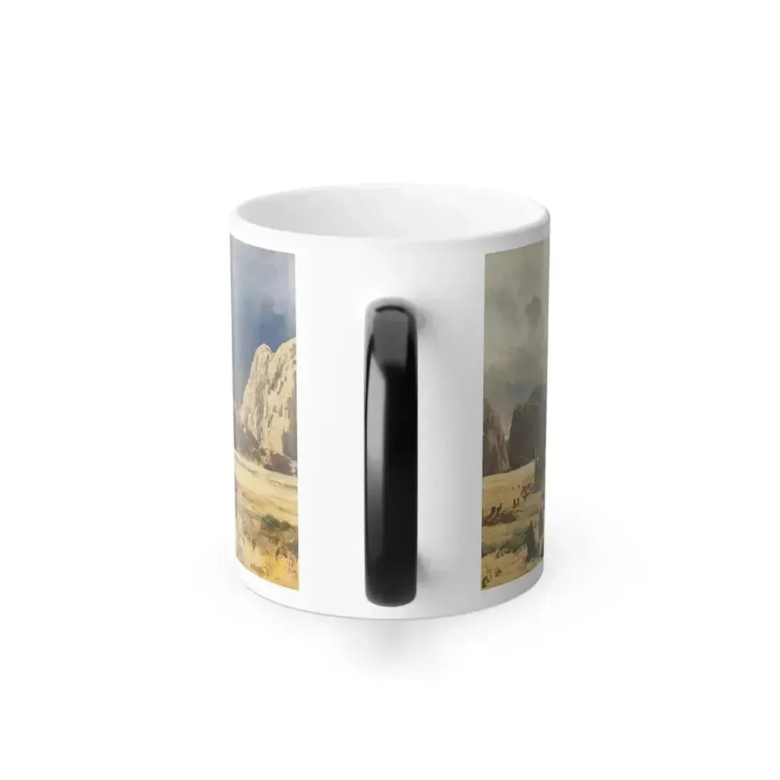 Carl Coven Schirm (1852-1928) SINAI LANDSCAPE WITH THE MOUNTAIN JEBEL EL-DEIR AND THE TOMB - Color Changing Mug 11oz - Go Mug Yourself