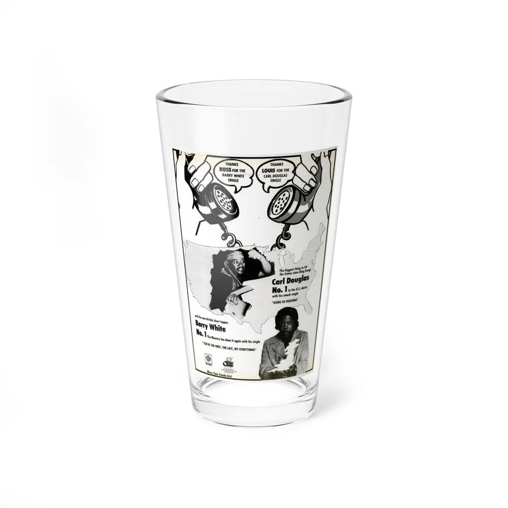 Carl Douglas - Kung Fu Fighting 1974 (Music Poster) Pint Glass 16oz-16oz-Go Mug Yourself