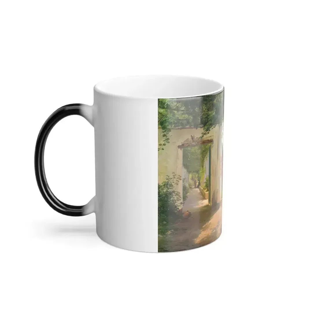 Carl Frederic Aagaard (1833-1895) Amalfi dia cappuccini - olio su tela - Color Changing Mug 11oz - Go Mug Yourself