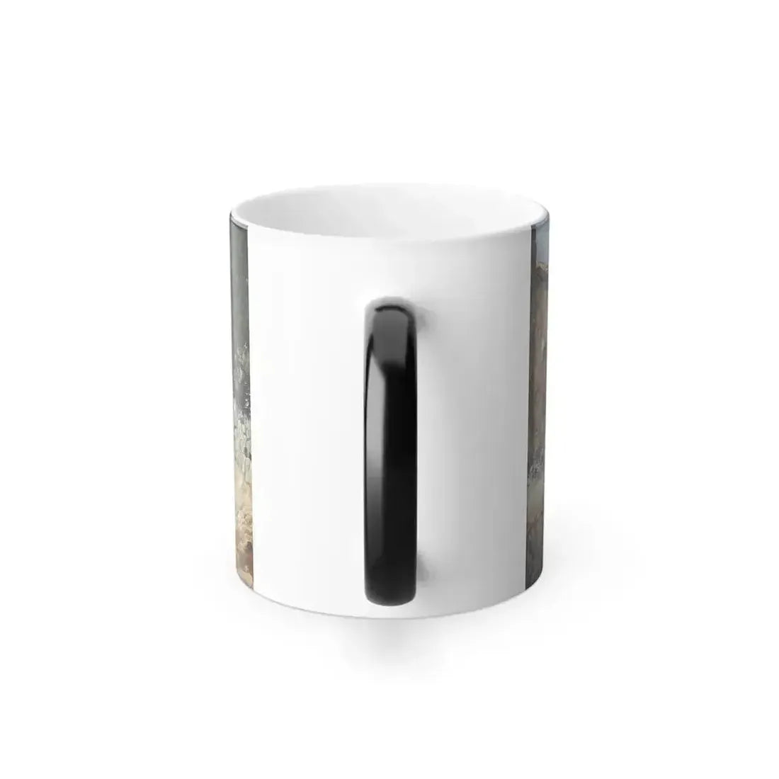 Carl Frederic Aagaard (1833-1895) Coastal Landscape from Taormina on Sicily - Oil on canvas - Color Changing Mug 11oz - Go Mug Yourself