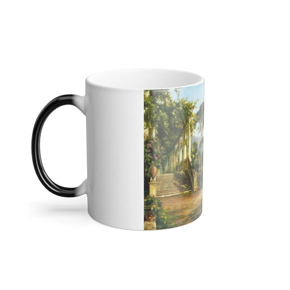 Carl Frederic Aagaard (1838-1895) Lodge on Lake Como - Oil on Canvas - Color Changing Mug 11oz-Go Mug Yourself