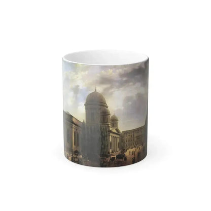 Carl Georg Adolph Hasenpflug (1802-1858) Der Berliner Dom - Oil on Canvas 1825 - Color Changing Mug 11oz 11oz - Go Mug Yourself