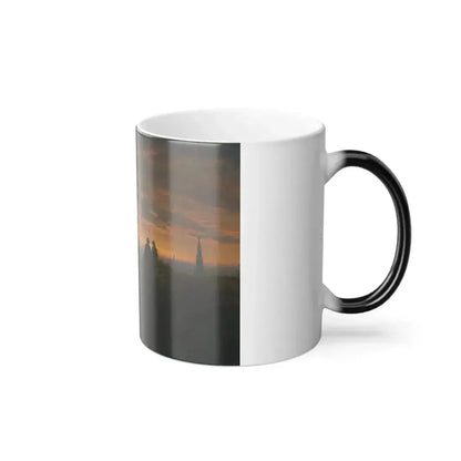 Carl Gustav Carus (1789-1869) Blick auf Dresden bei Sonnenuntergang - Oil on Canvas c1822 - Color Changing Mug 11oz - Go Mug Yourself