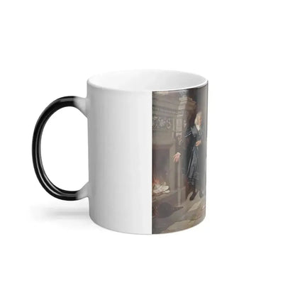 Carl Ludwig Friedrich Becker (1820-1900) Jakob Fugger Burns the Notes of Charles V - Oil on canvas 1866 - Color Changing Mug 11oz - Go Mug Yourself