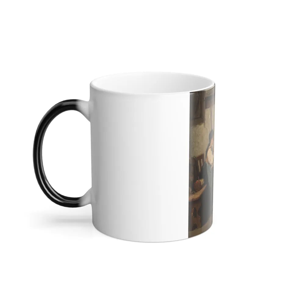 Carl Robiczek (1839-1918) The Mischief - Oil on Canvas 1873 - Color Changing Mug 11oz-Go Mug Yourself