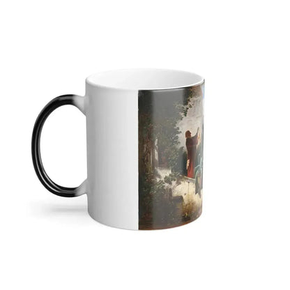 Carl Spitzweg (1808-1885) Childhood Friends - oil on canvas c1855 - Color Changing Mug 11oz - Go Mug Yourself