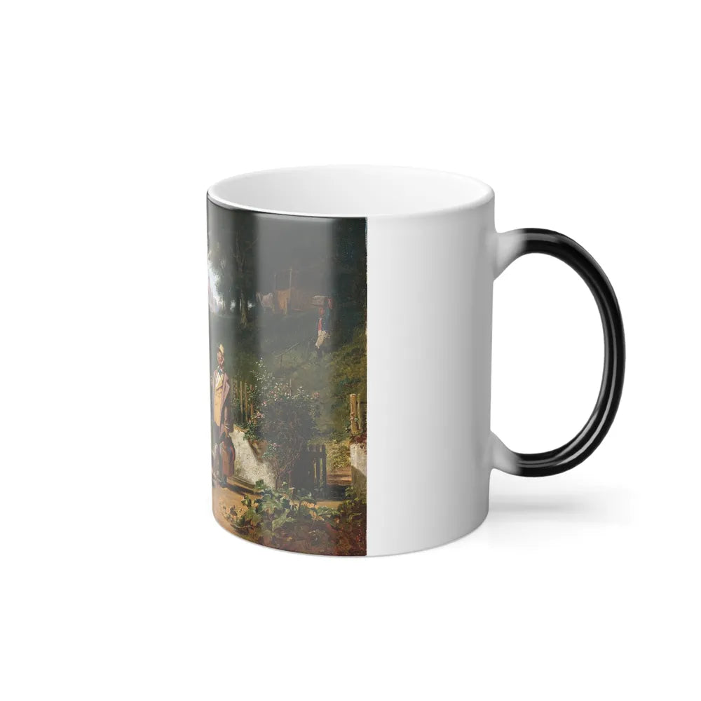 Carl Spitzweg (1808-1885) Childhood Friends - oil on canvas c1855 - Color Changing Mug 11oz-Go Mug Yourself