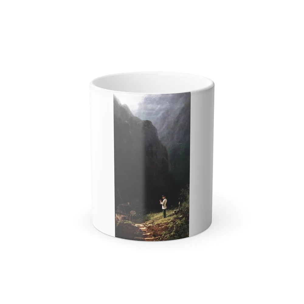 Carl Spitzweg (1808-1885) Customs Post - oil on canvas c1855-60 - Color Changing Mug 11oz-11oz-Go Mug Yourself