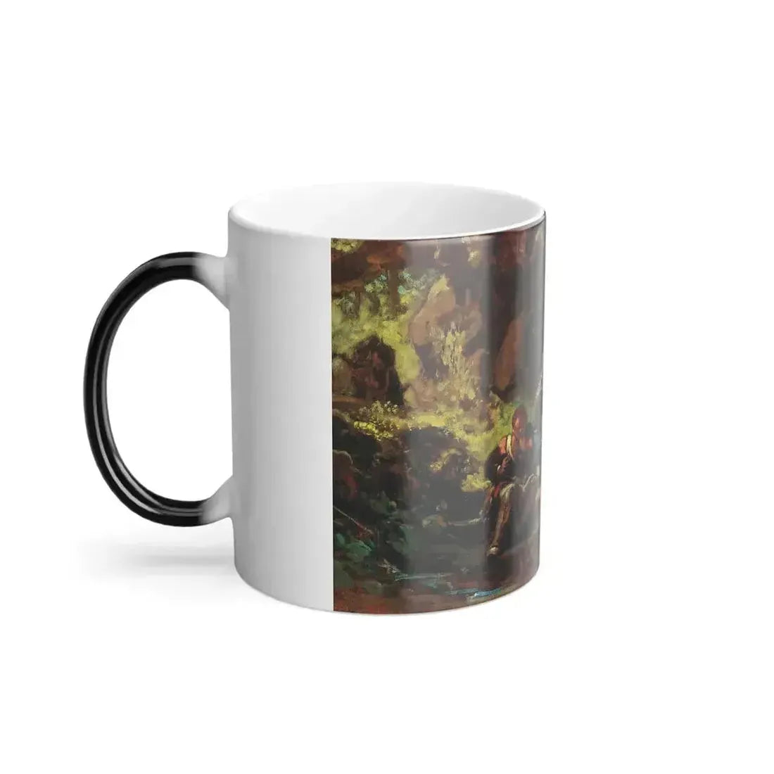 Carl Spitzweg (1808-1885) Don Qiuchotte und Sancho Pansa - oil on canvas c1880 - Color Changing Mug 11oz - Go Mug Yourself