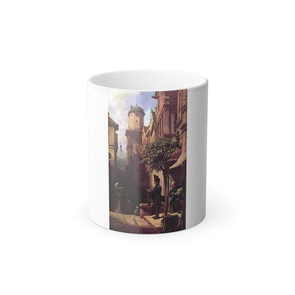 Carl Spitzweg (1808-1885) He comes - oil on canvas 1870 - Color Changing Mug 11oz-11oz-Go Mug Yourself