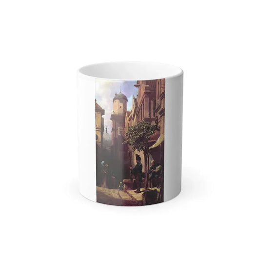 Carl Spitzweg (1808-1885) He comes - oil on canvas 1870 - Color Changing Mug 11oz Default Title 11oz - Go Mug Yourself