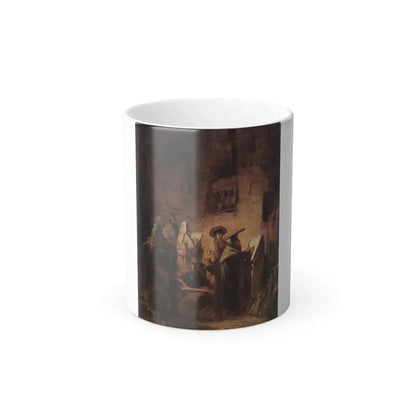 Carl Spitzweg (1808-1885) In der Synagoge - Oil on Board  c1855-60 - Color Changing Mug 11oz Default Title 11oz - Go Mug Yourself
