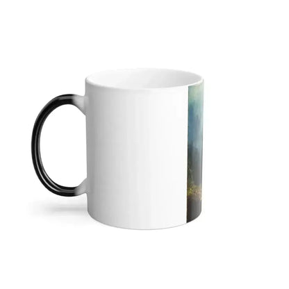 Carl Spitzweg (1808-1885) In the Alpine High Valley (Landscape with Mt Wendelstein) - oil on canvas c1871 - Color Changing Mug 11oz - Go Mug Yourself