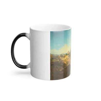 Carl Spitzweg (1808-1885) Italian Landscape - Oil on Canvas - Color Changing Mug 11oz - Go Mug Yourself